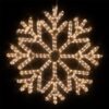 Wintergreen Lighting 24 in. 380-Light LED Warm White 40 Point Hanging Snowflake Decor