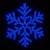 Wintergreen Lighting 24 in. 314-Light LED Blue Hanging Snowflake Decor
