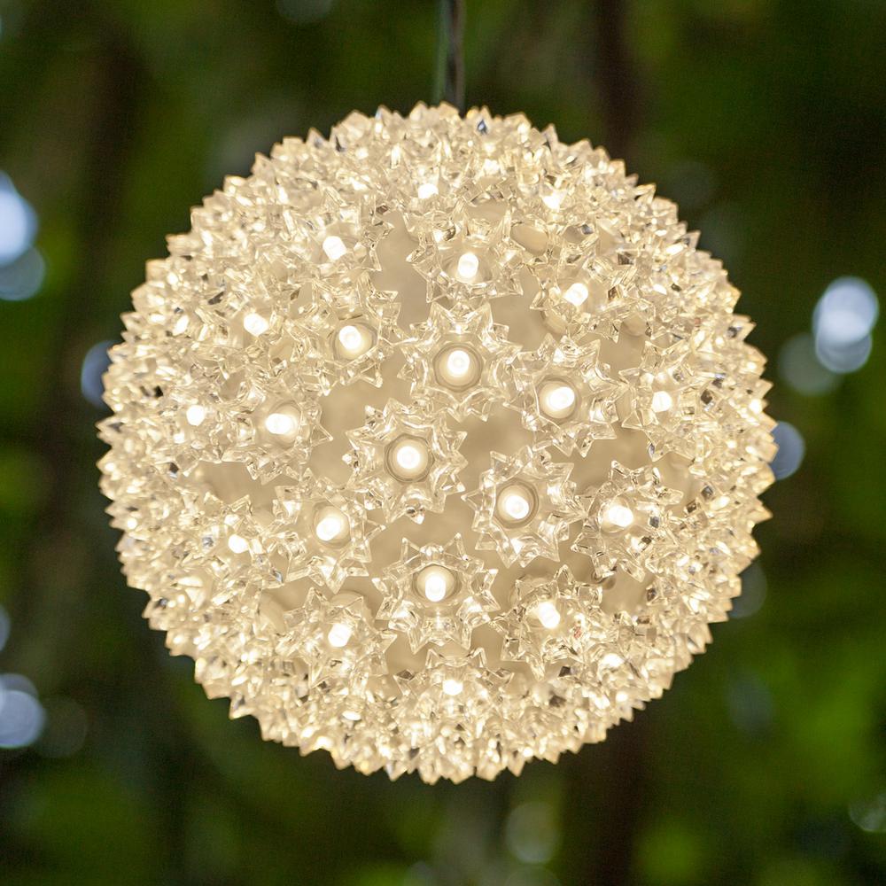 Wintergreen Lighting 7.5 in. 120-Light LED Warm White Decorative Starlight Sphere