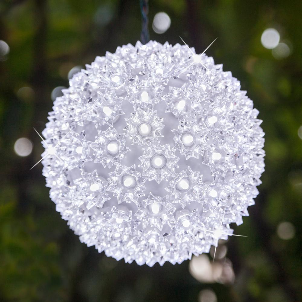 Wintergreen Lighting 6 in. 70-Light LED Cool White Twinkle Starlight Sphere
