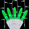 Wintergreen Lighting 7 ft. 70-Light LED M5 Green Icicle Light Set