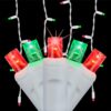 Wintergreen Lighting SoftTwinkle 7 ft. 70-Light LED Red and Green Icicle Light Set