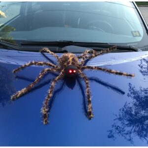 Worth Imports 22 in. Brown Spider With Lighted Eyes (Set of 2)