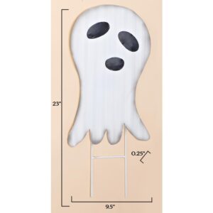 Worth Imports 23 in. Metal Halloween Ghost Yard Stake (Set of 2)