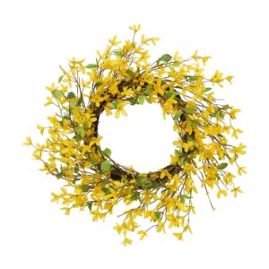 Gerson 24 in. Dia Yellow Forsythia Wreath