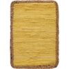 LR Home Sunny Day 19 in. x 13 in. Yellow Jute Bordered Cotton Placemat (Set of 4)