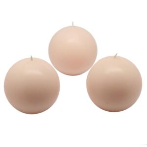 Zest Candle 3 in. Ivory Ball Candles (6-Box)