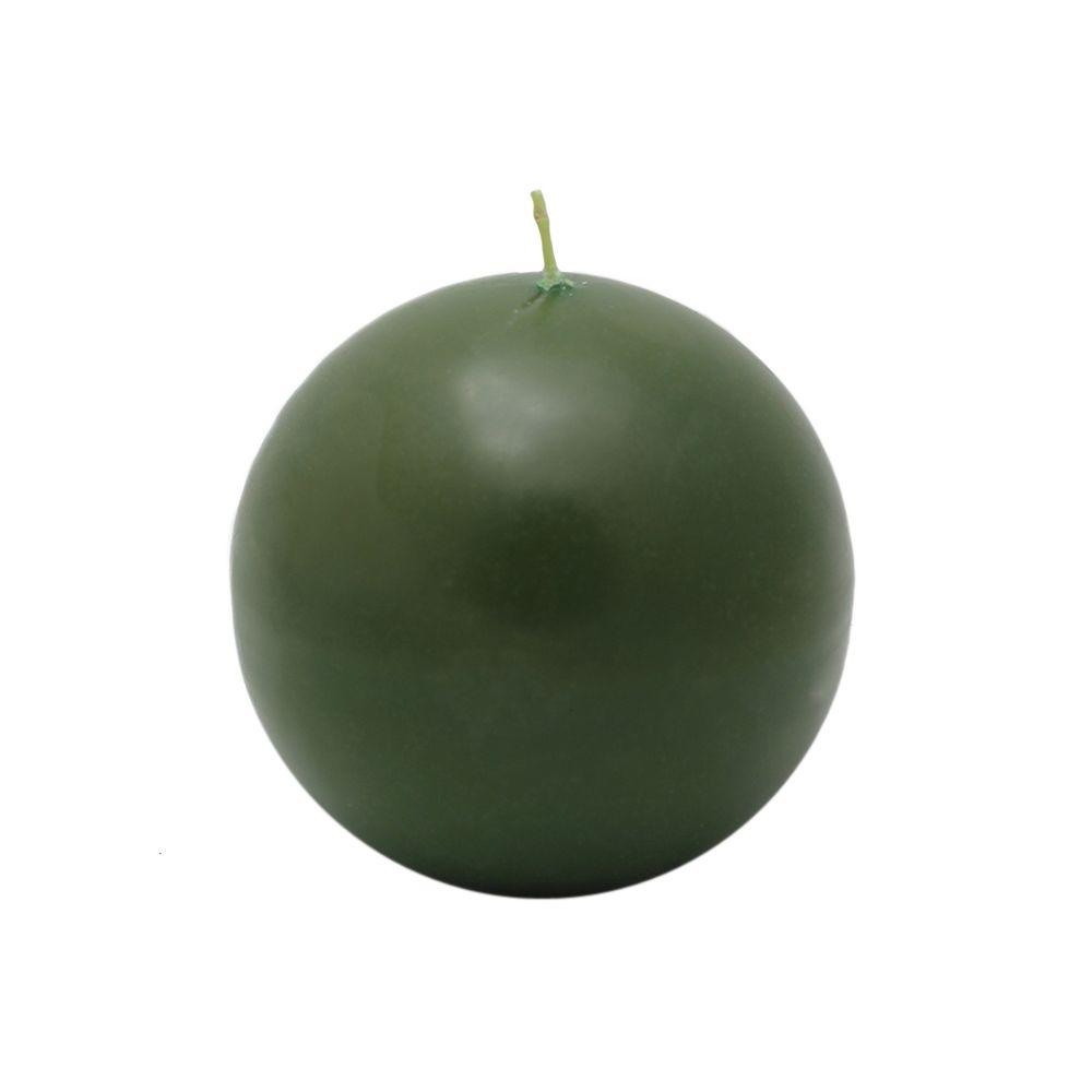 Zest Candle 4 in. Hunter Green Ball Candles (2-Box)