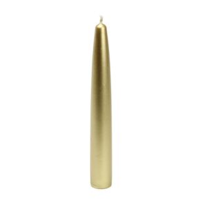 Zest Candle 6 in. Metallic Gold Taper Candles (12-Set)