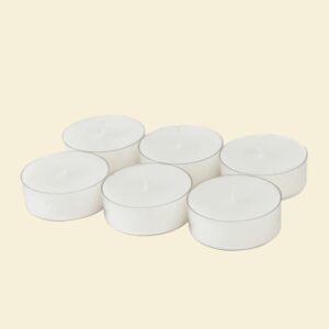 Zest Candle 2.25 in. White Mega Oversized Tealights Candles (12-Box)
